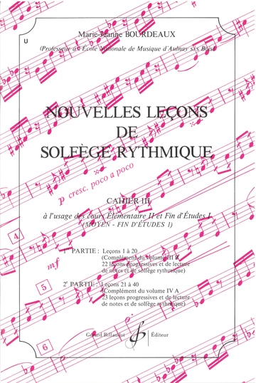 Nouvelles leçons de solfège rythmique. Volume 3 Visuel